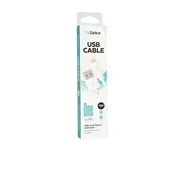 Кабель Gelius One Cable USB to Type-C GP-UC120 12W 2m White - мініатюра 2