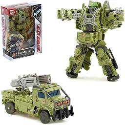 Іграшка робот-трансформер Hound Transformers автобот військовий робот для дітей висота 17 см - мініатюра 4