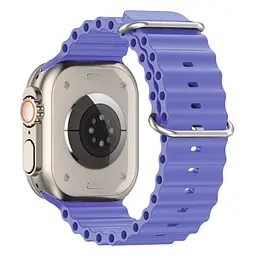 Силіконовий ремінець на смарт-годинник для Apple Watch 42,44,45,46,49 mm, Ocean Band, lilac, зі зручною застібкою, для годинника епл вотч, спортивний, ArmorStandart (ARM74246) - мініатюра 3