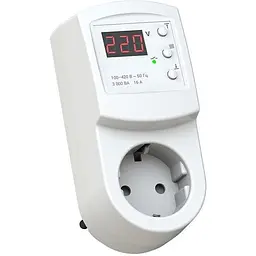 Сетевой фильтр защитное реле Voltronic ZUBR-R1 16А, 3000ВА, 120-280В, с индикатором напряжения