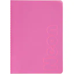 Книга записна Buromax Neon А5 80 аркушів у клітинку обкладинка PVC рожева (BM.24822180-10)