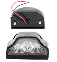 LED Підсвічування Номери універсальні Thoc Auto 12/24V 4 LED 2 шт. Чорна (УР-37)