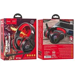 Навушники Hoco Drift Gaming headphones W104 чорно-червоні - мініатюра 2