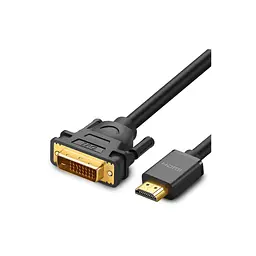 Кабель мультимедійний HDMI M to DVI M 2.0m HD106 black Ugreen (10135) - мініатюра 2