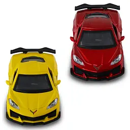 Автомодель TechnoDrive Chevrolet Corvette C8 Z06, 2024 (жовтий, червоний) (250310) - мініатюра 3