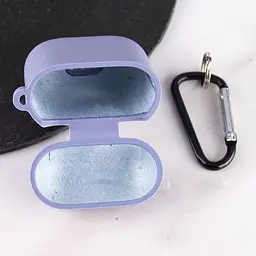 Силіконовий футляр з мікрофіброю для навушників Airpods 1/2 Сірий / Lavender Gray - мініатюра 5