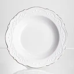 Фруктовница на ножке White Square 21.5 см, фарфоровая круглая Yiwu 120-YH-HG056 - миниатюра 4