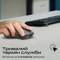 Мишка Promate Samo Wireless/Bluetooth Black (samo.black) - мініатюра 8