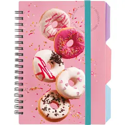 Блокнот Optima Cupcake B6 з розділювачами, 100 аркушів, клітинка (O20358-06)