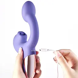 Смарт-вібратор Magic Motion Ponder Purple, подвійна стимуляція, віброяйце+язичок для клітора - мініатюра 4