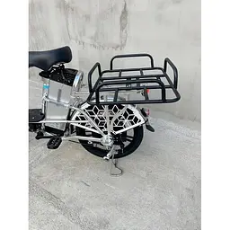 Електровелосипед Minako U18" 600W 60V 26Ah + вантажний посилений багажник сірий - мініатюра 8