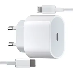 Мережевий зарядний пристрій Apple 25W USB-C Power Adapter With Cable Type-C to Lightning High c0py Білий