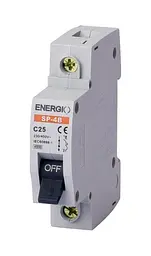 Автоматичний вимикач 1P C 25 А 4.5 кА ENERGIO Бельгія