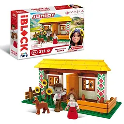 Конструктор Iblock Junior Архітектурна модель «Українська хатка» 213 деталей (PL-921-521)