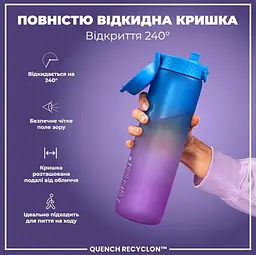 Пляшка для води ION8 1000 мл BPA Free Times To Drink (ЕКО пляшка) Blue &amp; Pink (I8RF1000PBPMOT) - мініатюра 4