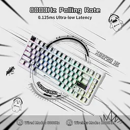 Клавіатура Attack Shark X82 Pro RGB HE Magnetic Switch Wireless Comic (AS-6972792470719-C-UA) [166729] - мініатюра 3