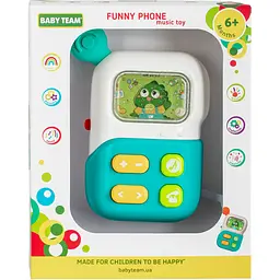 Іграшка музична Baby Team Веселий телефон (8655_бірюзовий) - мініатюра 3
