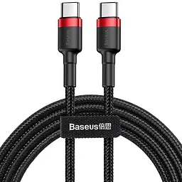 Кабель Baseus Cafule Cable Type-C to Type-C PD2.0 60W 20V 3A 1m CATKLF-G91 Black-Red