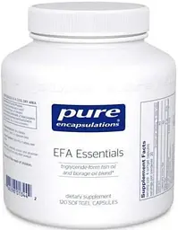 Риб'ячий жир в тригліцеридній формі з маслом огірочника, EFA Essentials, Pure Encapsulations, 120 капсул