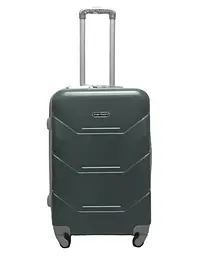 Валіза середня M Carbon 147C ABS-пластик Темно-зелений