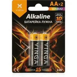 Батарейка Vinga AA LR6 Alkaline 2pcs Blister (VJABAA2)