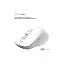 Мишка OfficePro M265W Wireless/Bluetooth Silent Click White (M265W) - мініатюра 9