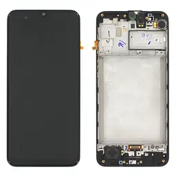 Дисплей (LCD) Samsung GH82-22405A M315 Galaxy M31 з сенсором чорний сервісний + рамка