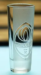 Скляна чарка 60мл ФК Шахтар Донецьк з гравіюванням подарунок для фаната стопка футбольна стопка - мініатюра 2
