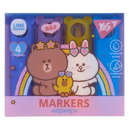 Маркер текстовий Yes Line Friends в наборі 4 шт. (391105)