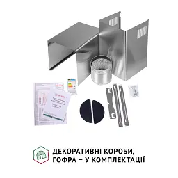 Витяжка декоративна зі склом Perfelli GRASSI 6PWX INOX - мініатюра 10