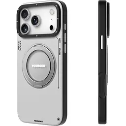 Чохол YoungKit Leather Case with Magnetic Ring для iPhone 17 Pro + Magnetic Stand 360° White [167783] - мініатюра 2