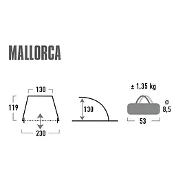 Намет High Peak Mallorca 40 Blue/Grey (10128) - мініатюра 2