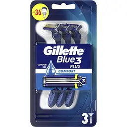 Бритви одноразовi Gillette Blue 3 Comfort 3 шт. - мініатюра 2