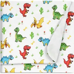 Фланелеві пелюшки Cosas Colorful Dino 80х80 см різнобарвна (FlannelDiapers_DinoBabyColor_80x80)