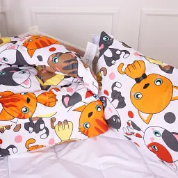 Ковдра MirSon антиалергенна дитяча зима Kids Time 20-0035 Colored kittens 110x140 см бавовна (2200009665158) - мініатюра 4