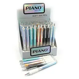 Ручка масляна Piano, 0.7 мм, синя, Soft Ink Pen, 50 шт., 030-PT