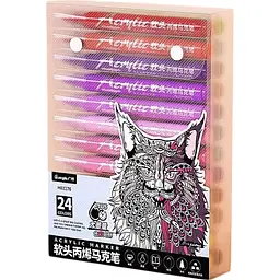 Фломастери Guangbo Storage Acrylic Marker H02276 24 Colors [118603]