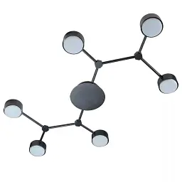 Стельовий світильник ETRON Orion 1-EDR-8474 GX53 6×15W чорний