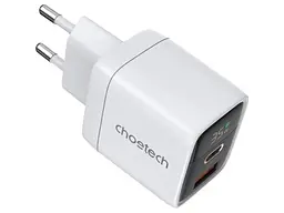 Мережевий зарядний пристрій Choetech PD6052 35 W GAN White (PD6052-EU-WH) - мініатюра 2