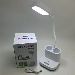 LED-лампа гнучка сенсорна світлодіодна настільна акумуляторна (знімні 2 × 18650) тепле, нейтральне та холодне світло WinBoss 1957 - мініатюра 3