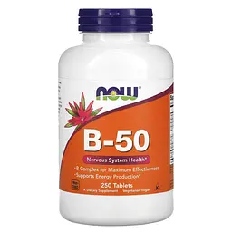 Вітаміни В-50 комплекс, B-50, 250 таблеток Now Foods vit0002030