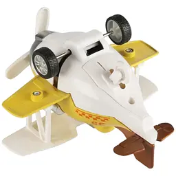 Літак металевий інерційний Same Toy Aircraft жовтий SY8016AUt-1 - мініатюра 2