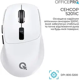 Миша OfficePro M398W Silent Click Wireless White [161158] - мініатюра 8