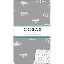 Підковдра дитяча Cosas Grey Crown 110х140 см (CrownG_zig_140q)