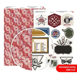 Папір дизайнерський двосторонній матовий „Men's Style“ 8 21х29,7см 200г/м2 ROSA TALENT