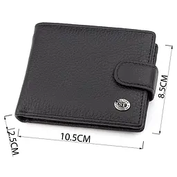 Чоловічий гаманець ST Leather 18316 (ST114) чорний шкіряний - мініатюра 8