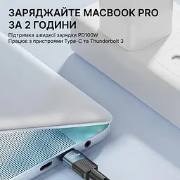 Essager 100W кабель USB-C to USB-C 1 метр (чорний) - мініатюра 7