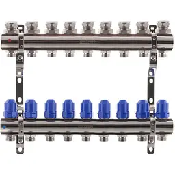 Колекторний блок з термостатичними клапанами Koer KR.1100-09 1"x9 ways KR2635