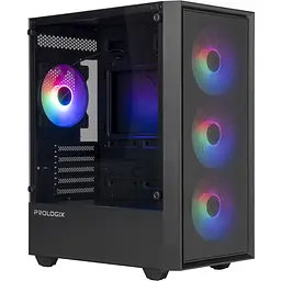Корпус Prologix E107 Tempered Glass Black [146866]