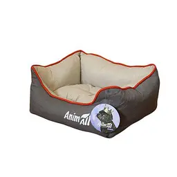 Лежак AnimAll Nena S для собак сірий 45×35×16 см